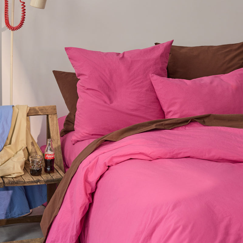 Taie d'oreiller en percale de coton - Rose Club