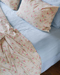 Merci - Drap-Housse En Percale De Coton - Bleuet
