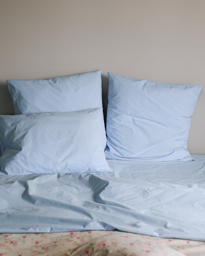 Merci - Cotton percale pillowcase - Cornflower