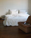 Merci - Housse De Couette En Percale De Coton - Blanc Craie
