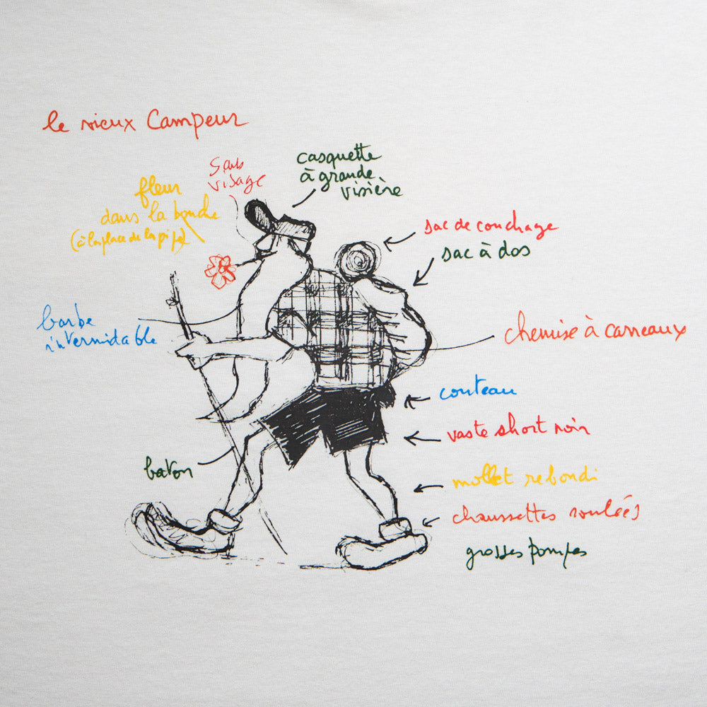 Au Vieux Campeur - Congés Payés - Le Vieux Randonneur Short Sleeve T-shirt - White