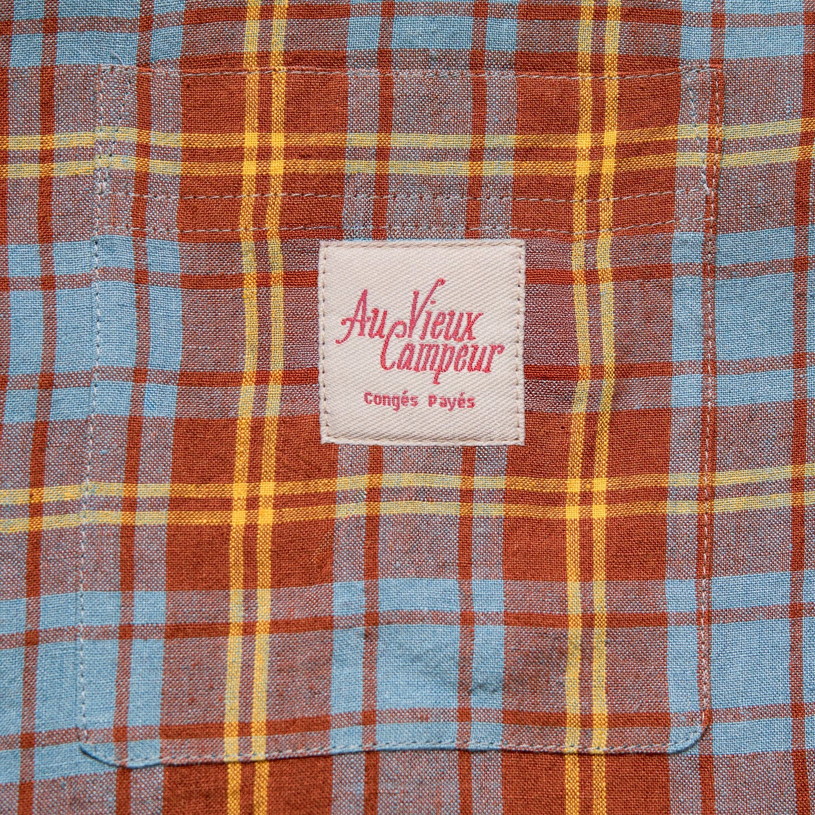 Au Vieux Campeur Cp - Chemise Elmer à Carreaux Marron Bleu