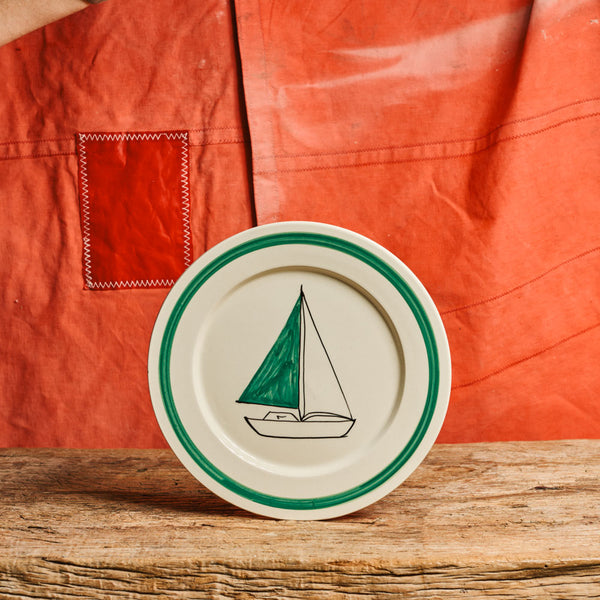Assiette Bateau - Vert