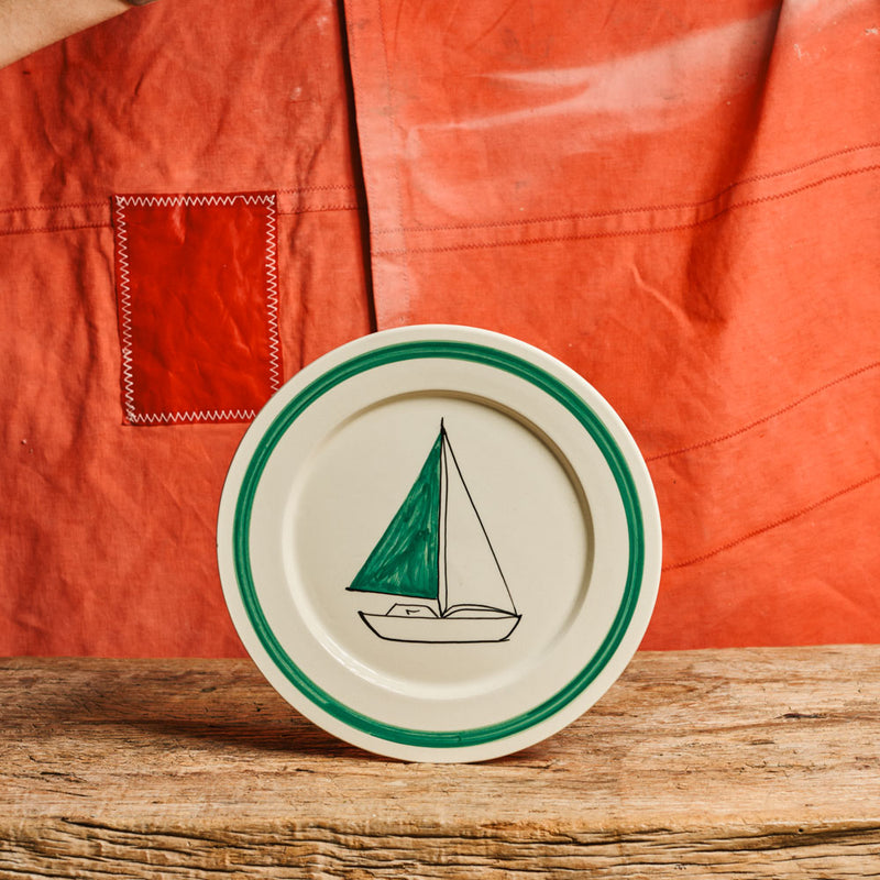 Assiette Bateau - Vert