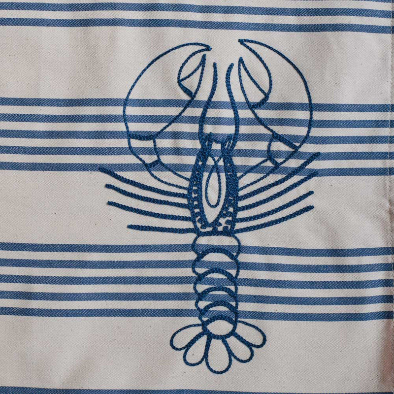 Torchon brodé - Homard Bleu - Le Minor