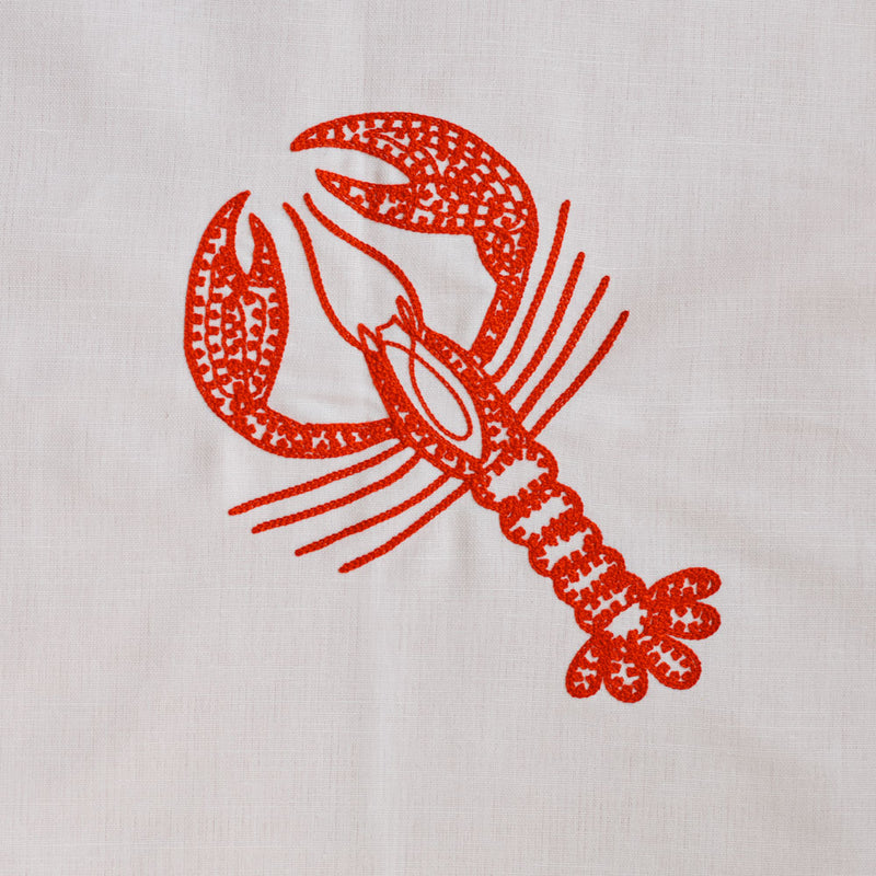 Bavoir brodé - Homard Rouge - Le Minor