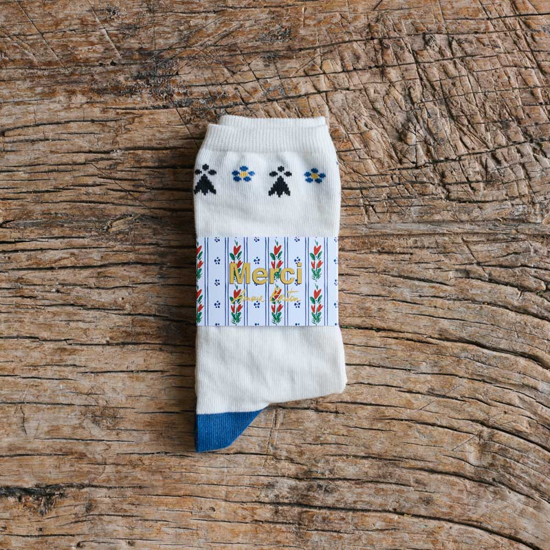 Amour Breton x Merci - Chaussettes - Bleu & Blanc
