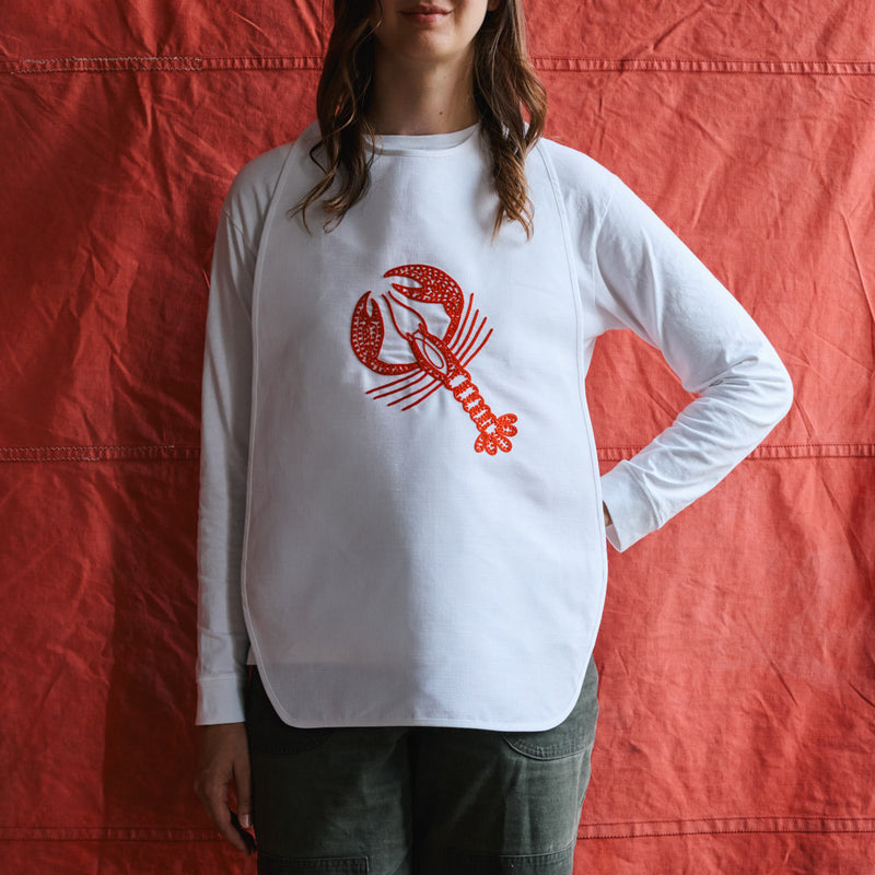 Bavoir brodé - Homard Rouge - Le Minor