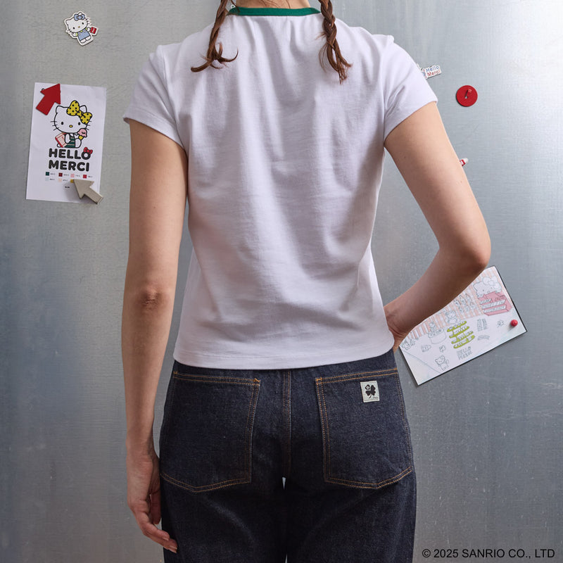 Hello Kitty x Merci  - T-Shirt - Blanc & Vert