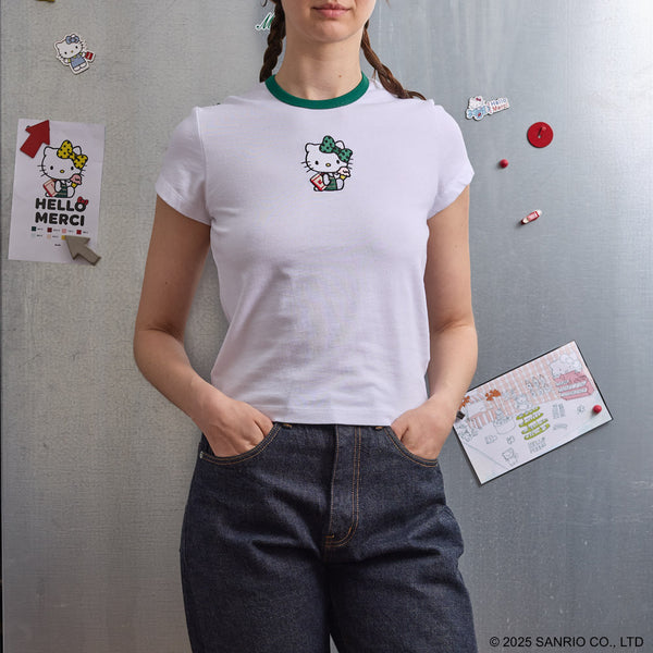 Hello Kitty x Merci  - T-Shirt - Blanc & Vert