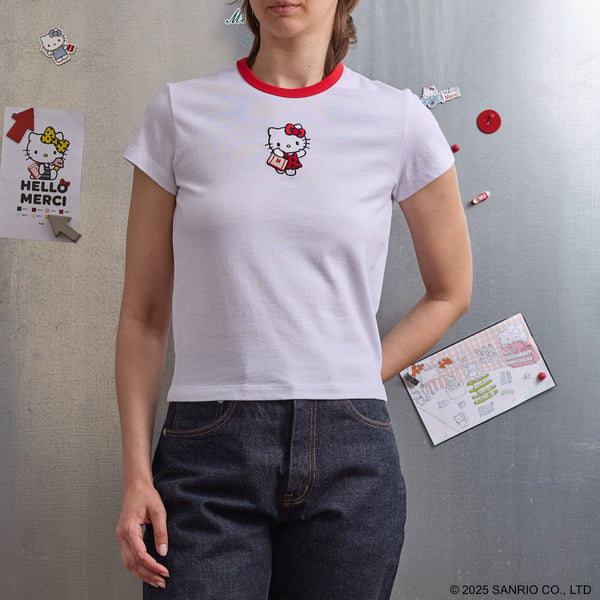 Hello Kitty x Merci  - T-Shirt - Blanc & Rouge