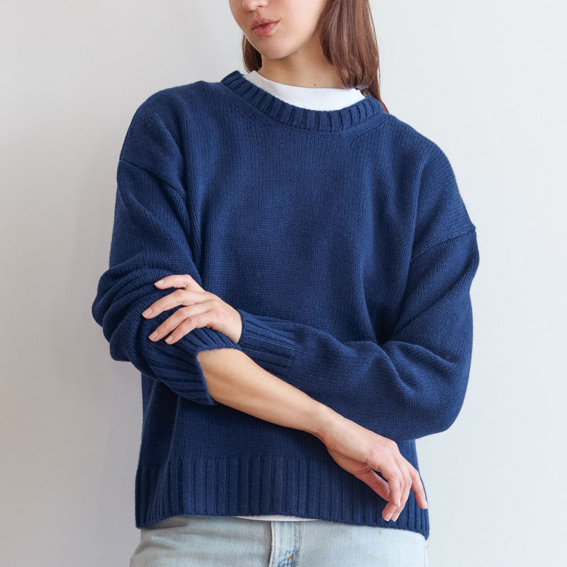 Merci - Pull en laine - Marine