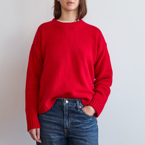 Merci - Pull en laine - Rouge