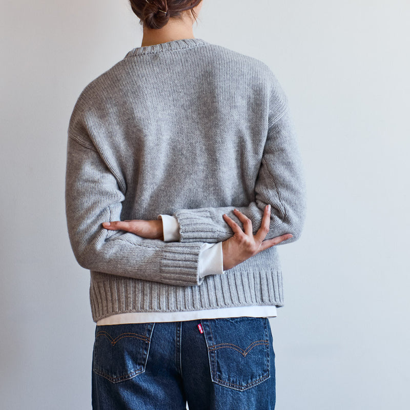 Merci - Pull en laine - Gris