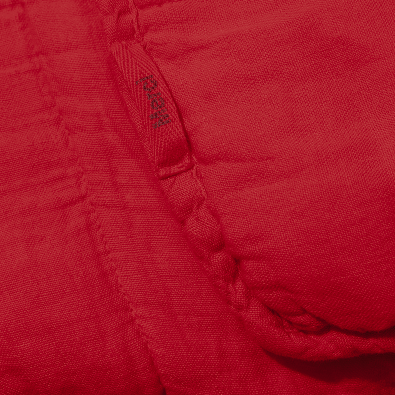 Édredon en 100% lin lavé - Rouge Vermillon