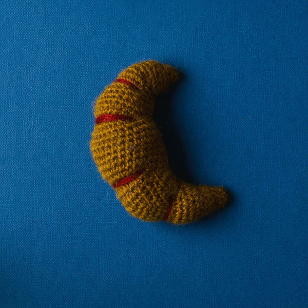 Peluche Merci en tricot - Croissant