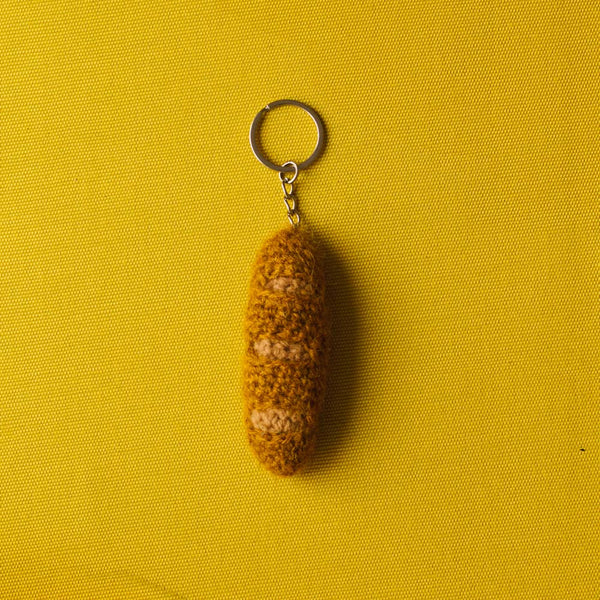 Porte clé Merci en tricot - Baguette