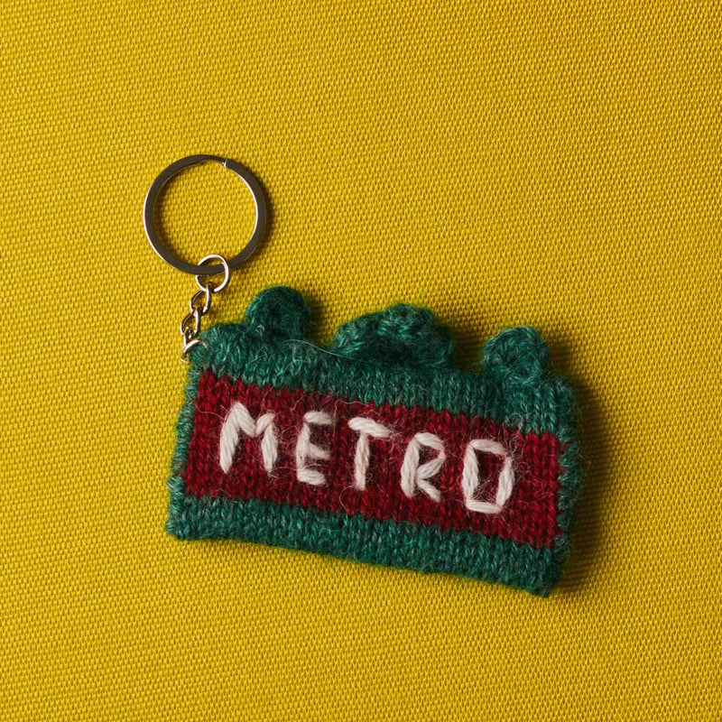 Porte clé Merci en tricot - Metro