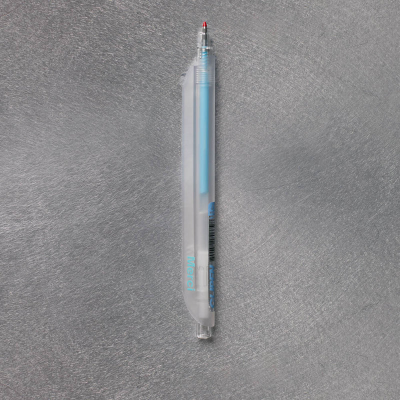 Stylo Merci Transparent - Bleu