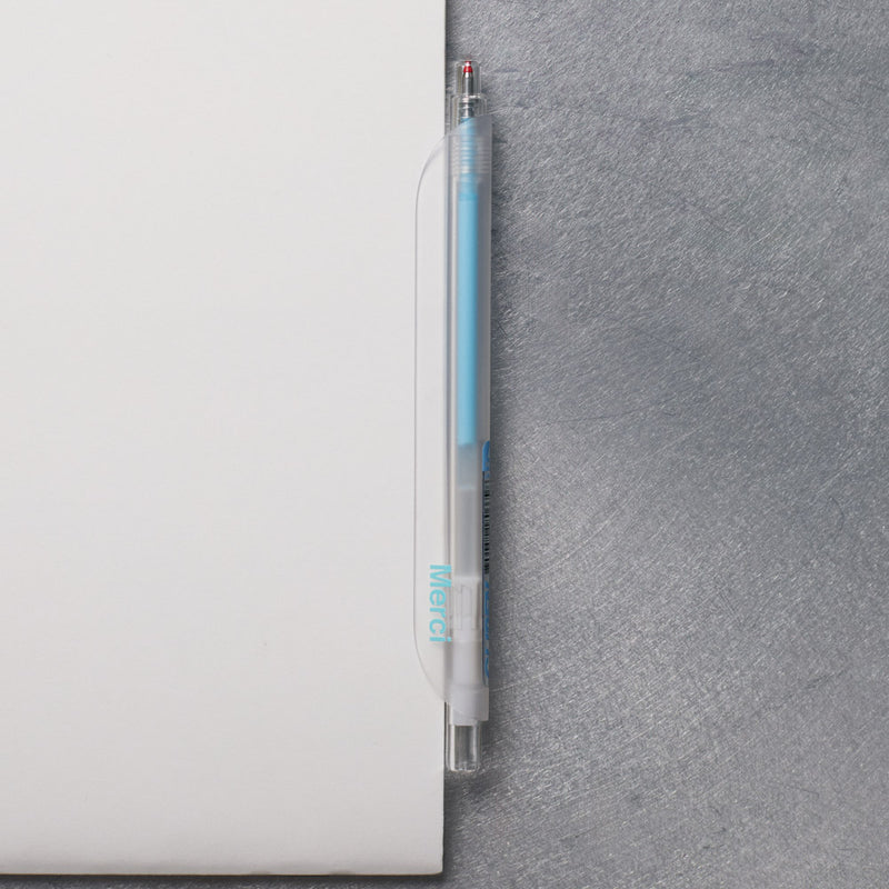Stylo Merci Transparent - Bleu