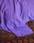 Merci - Washed linen flat sheet - Storm Violet