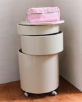 Merci - Washed linen toiletry bag - Pink Weft Stripes