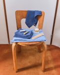 Merci - Linen guest bath towel - Blue Pacific
