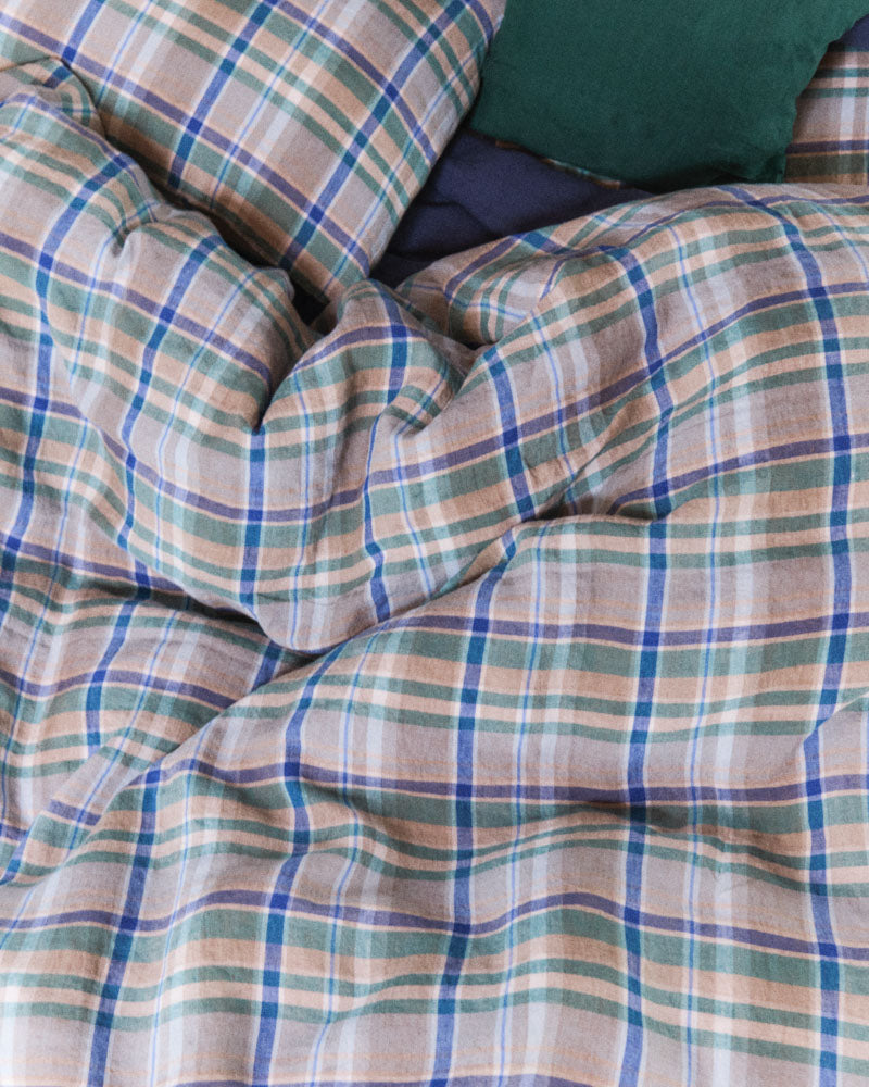 Merci - Washed linen duvet cover - Library Checks