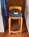 Merci - Linen bath towel - Honeycomb - Blue Pacific