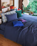 Merci - Washed linen duvet cover - Blue Pacific