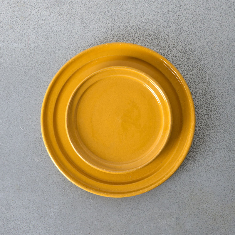 Assiette Dessert Temps - Jaune