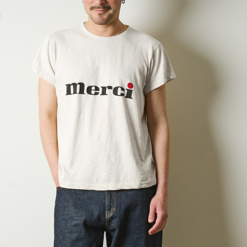 Mister Freedom x Merci - T-Shirt Red point - Blanc