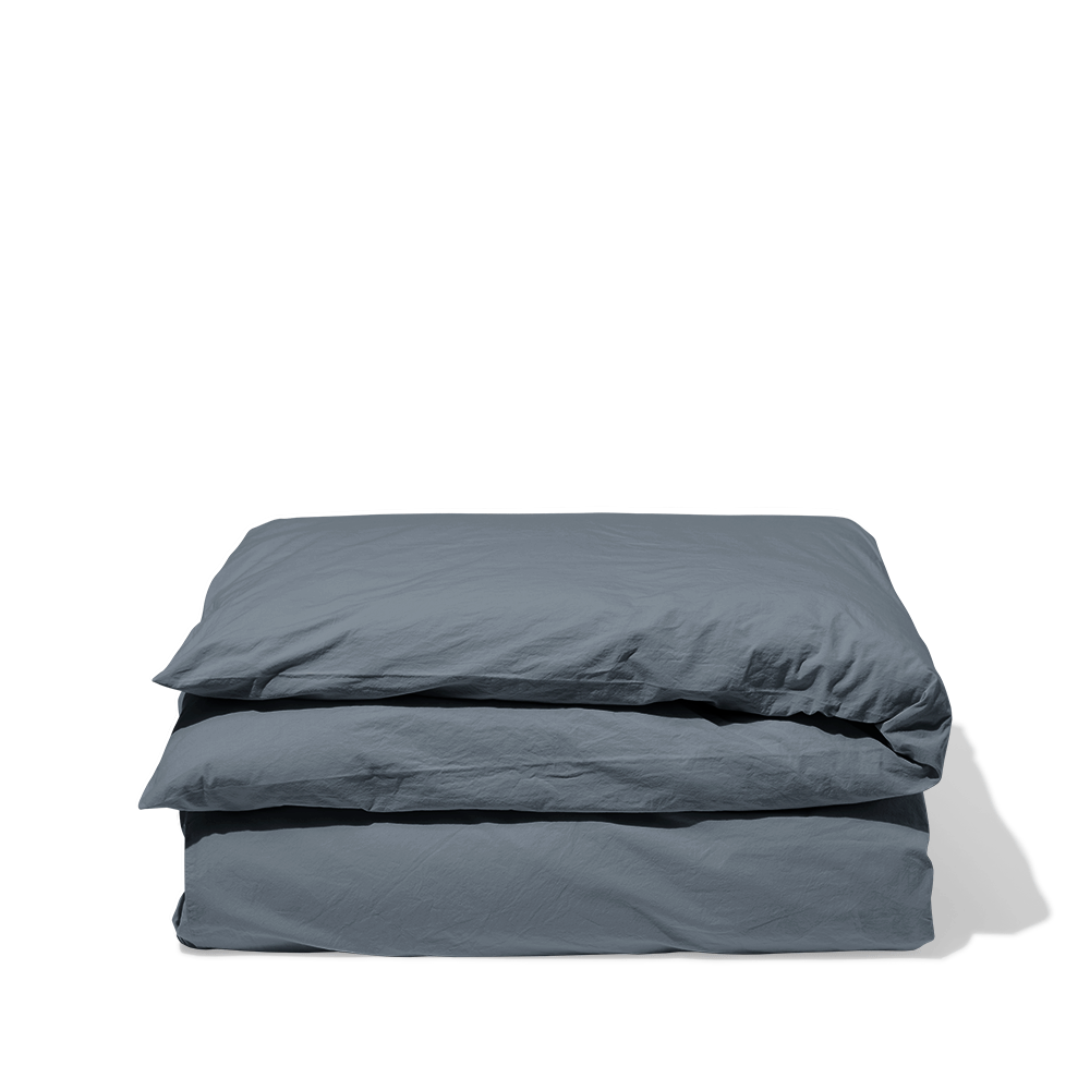 Housse de couette en percale de coton - Gris Ecume