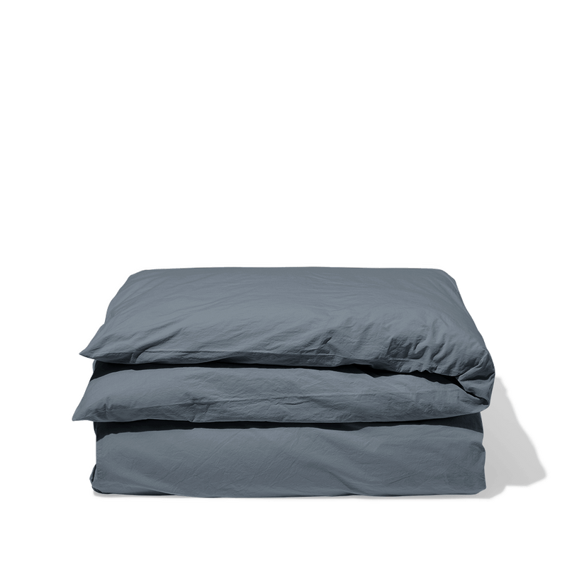 Housse de couette en percale de coton - Gris Ecume