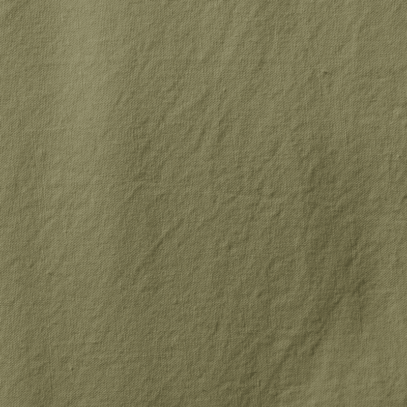 Drap plat en percale de coton - Vert Camouflage