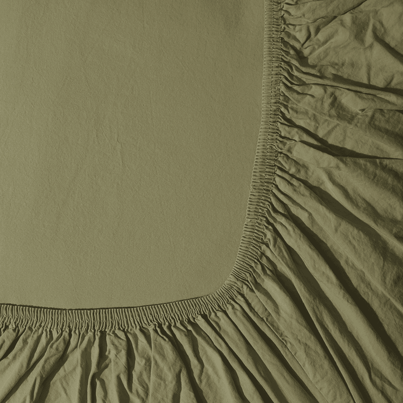 Drap-housse en percale de coton - Vert Camouflage