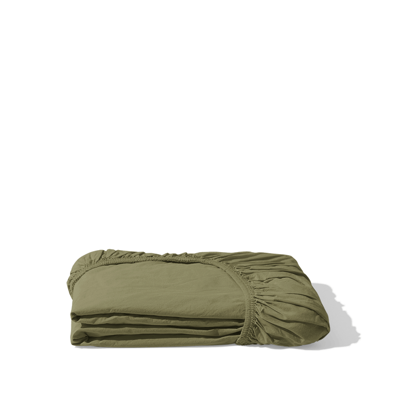 Drap-housse en percale de coton - Vert Camouflage