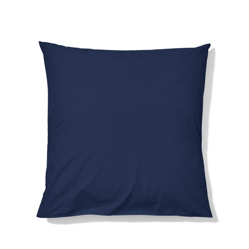 Taie d'oreiller en percale de coton - Bleu Abysses