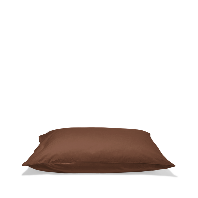 Taie d'oreiller en percale de coton - Marron Cargo