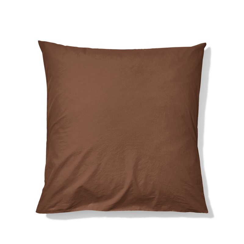 Taie d'oreiller en percale de coton - Marron Cargo