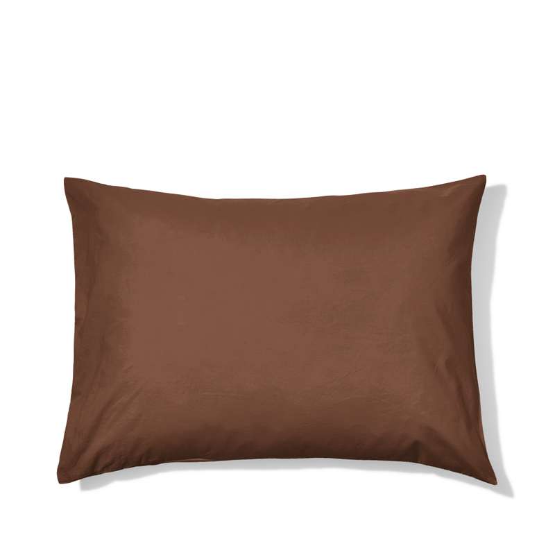 Taie d'oreiller en percale de coton - Marron Cargo