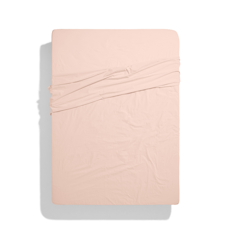 Drap plat en percale de coton - Rose des Sables