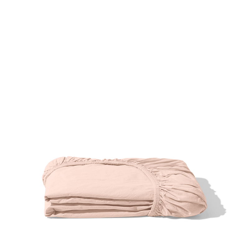 Drap-housse en percale de coton - Rose des Sables