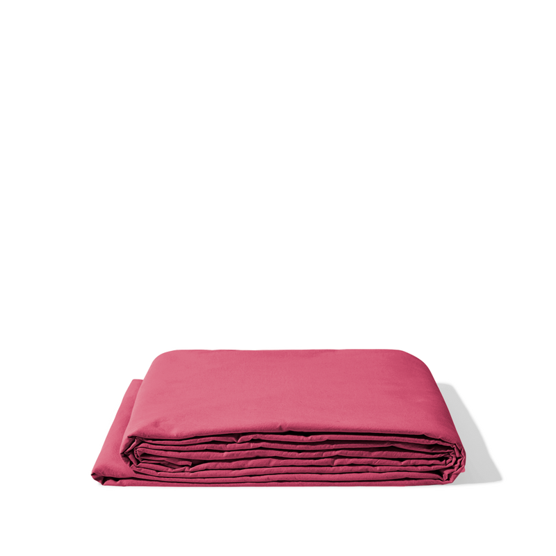 Drap plat en percale de coton - Rose Club