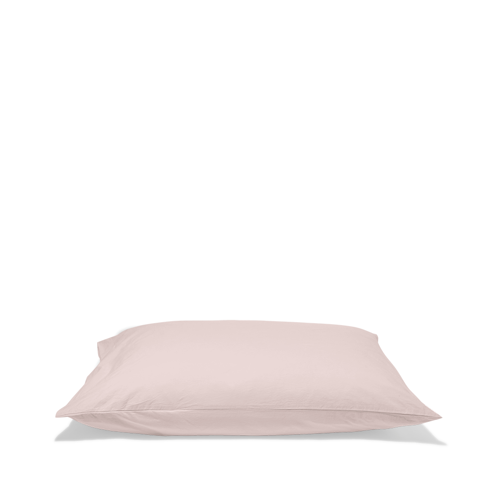 Taie d'oreiller en percale de coton - Rosé Poudré