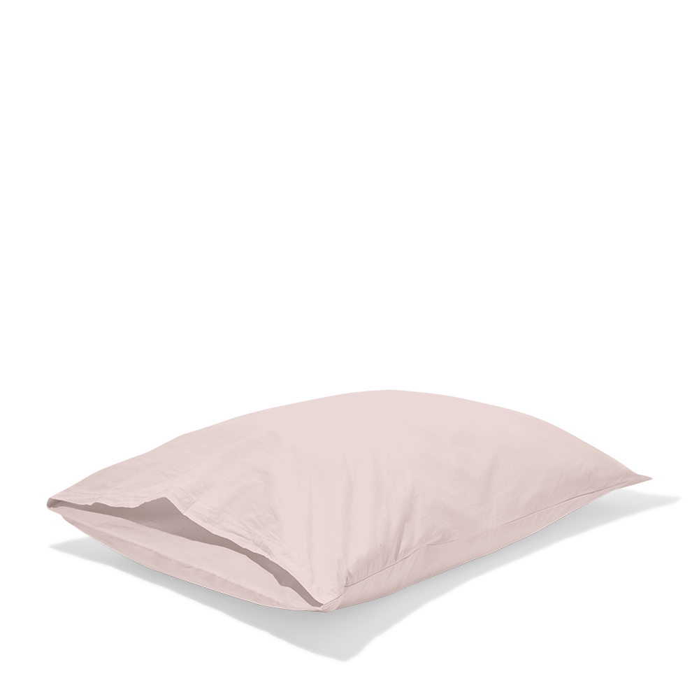 Taie d'oreiller en percale de coton - Rosé Poudré