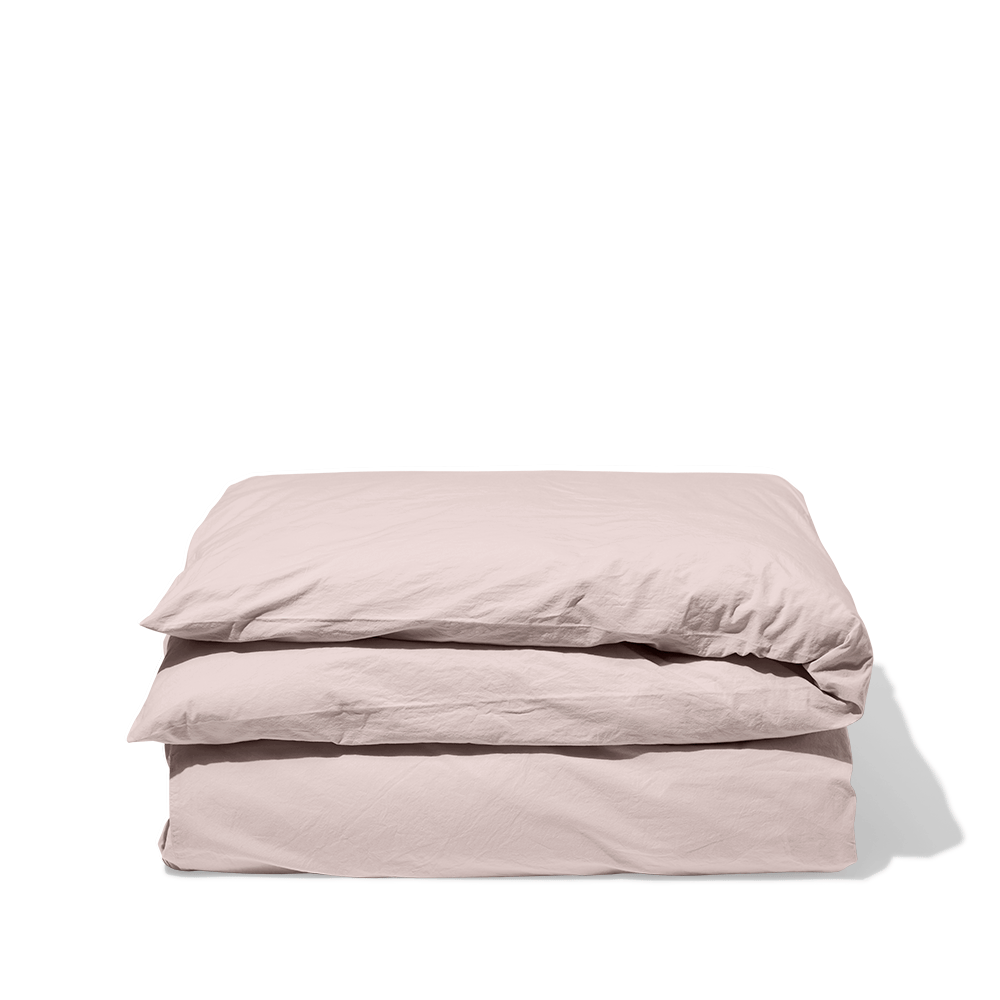 Housse de couette en percale de coton - Rosé Poudré