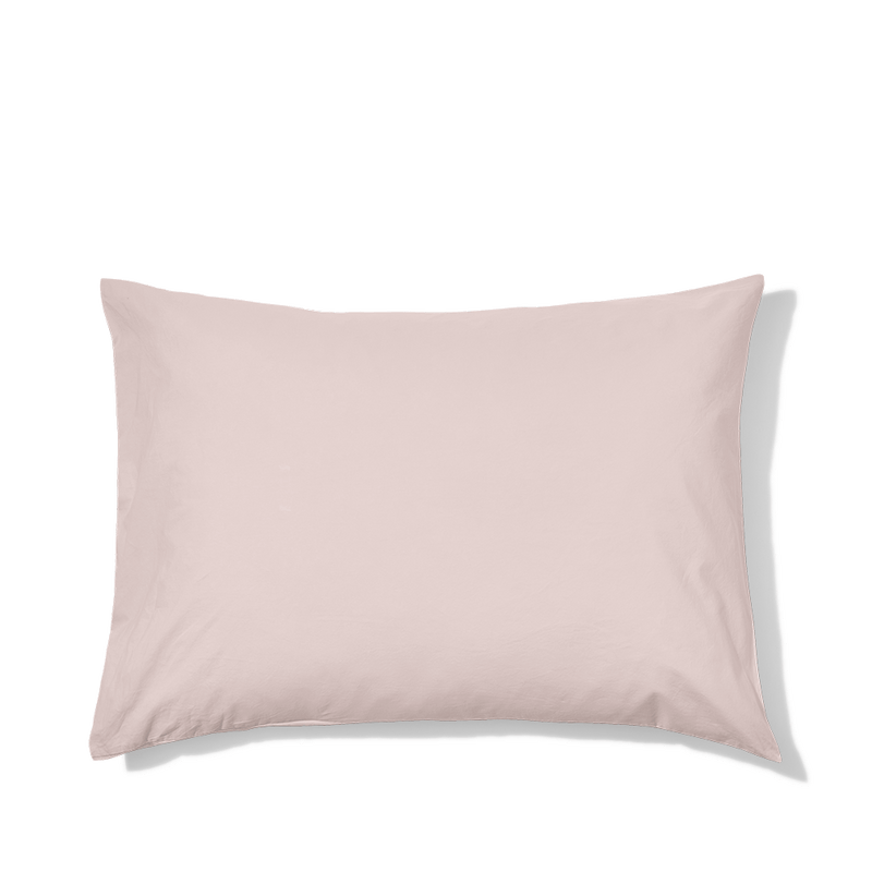 Taie d'oreiller en coton percale - Rosé Poudré