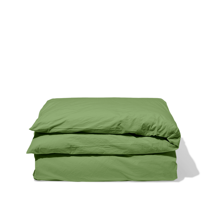 Housse de couette en percale de coton - Vert Lagune