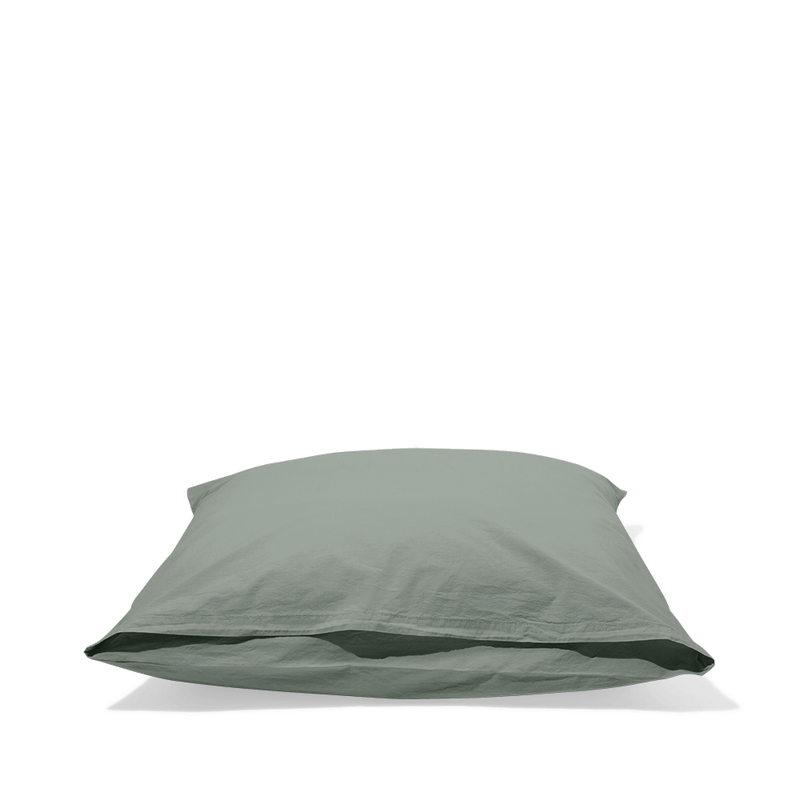 Taie d'oreiller en coton percale - Vert Lichen
